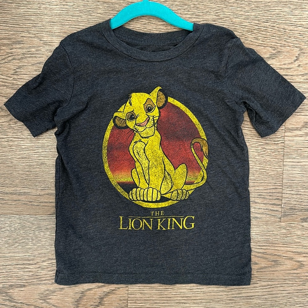 Disney The Lion King Soft T Shirt Tee Top Cotton Poly Blend Grey Size 5